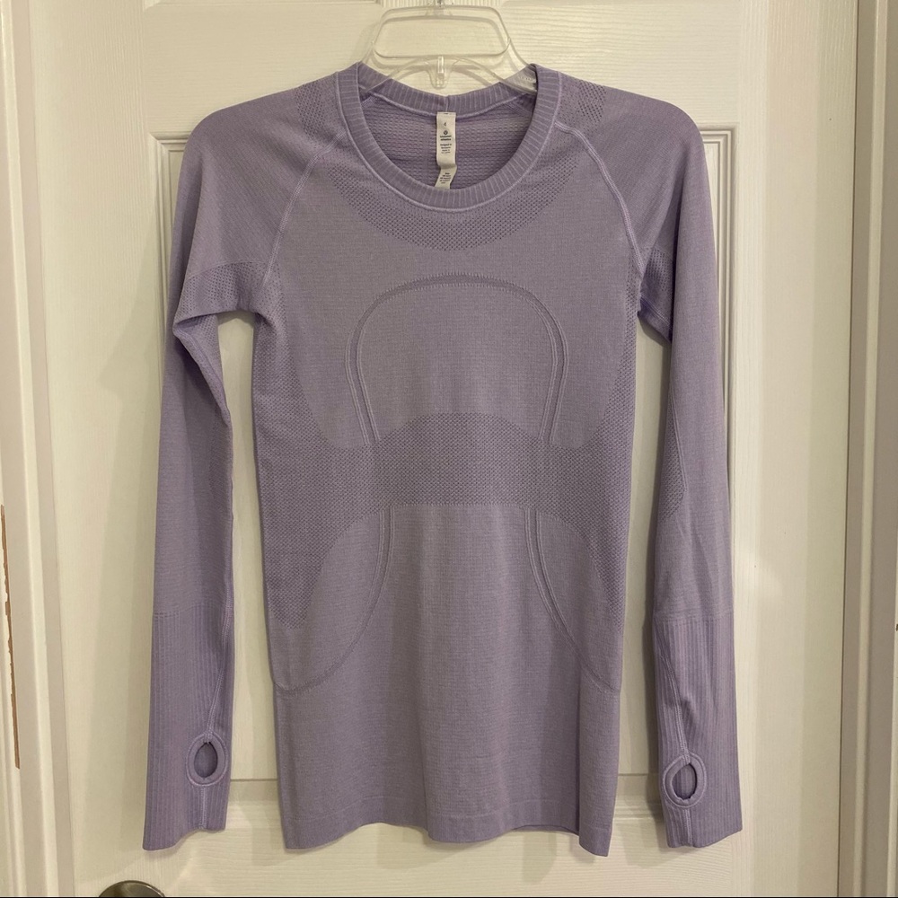 Lululemon Swiftly Tech Long Sleeve Heathered Lilac